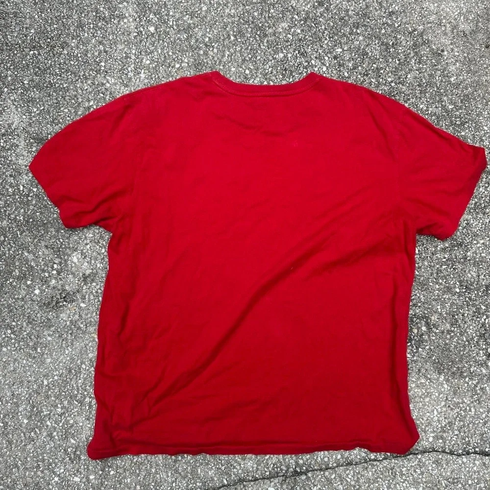 Red Polo Ralph Lauren T-shirt with blue logo Size Large